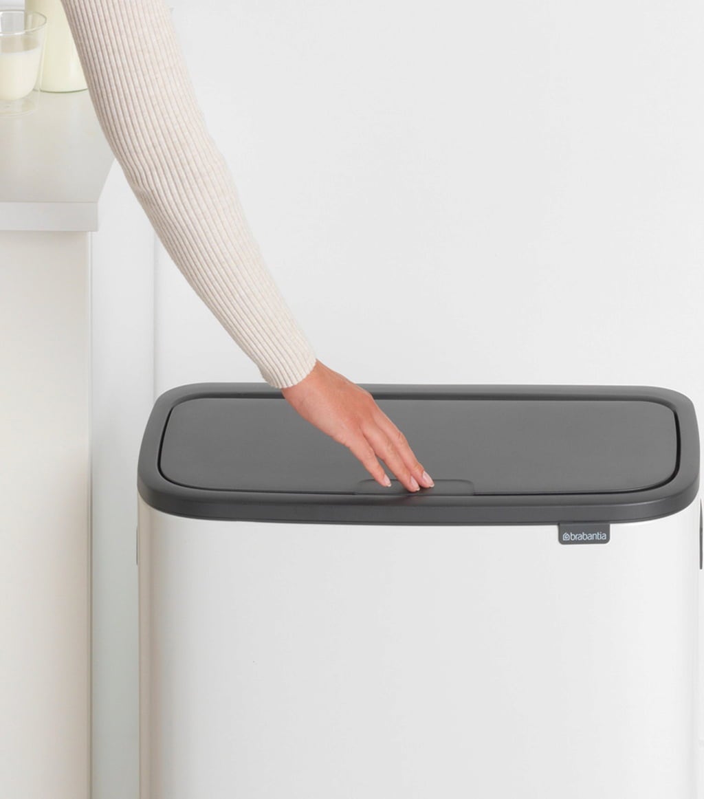 brabantia Bo Touch Bin 60 L avec 1 Seau Intérieur - Blanc