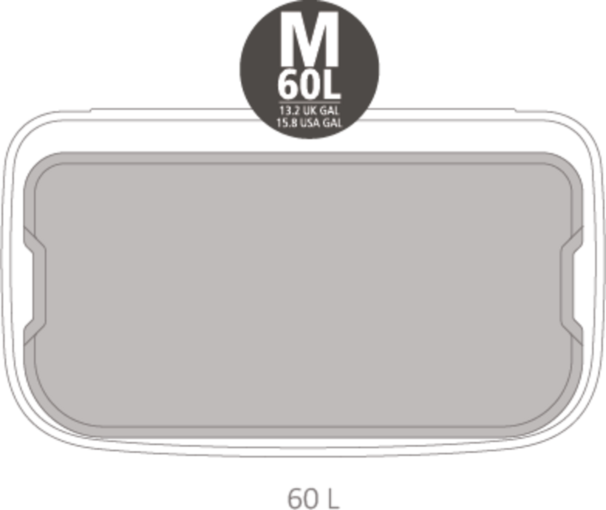 brabantia Bo Touch Bin 60 L avec 1 Seau Intérieur - Blanc