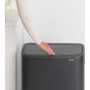Bo Touch Bin 60 L mit 1 Kunststoffeinsatz - Matt Black