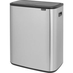 Bo Touch Bin - Pattumiera 60 L con Inserto in Plastica - Matt Steel Fingerprint Proof