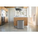Bo Touch Bin - Pattumiera 60 L con Inserto in Plastica - Matt Steel Fingerprint Proof