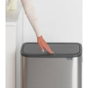 Bo Touch Bin - Pattumiera 60 L con Inserto in Plastica - Matt Steel Fingerprint Proof