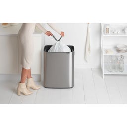 Bo Touch Bin - Pattumiera 60 L con Inserto in Plastica - Matt Steel Fingerprint Proof