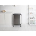 brabantia Bo Touch Bin, 2 x 30 Liter - Matt Steel Fingerprint Proof