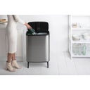 brabantia Bo Touch Bin, 2 x 30 Liter - Matt Steel Fingerprint Proof