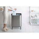 brabantia Bo Touch Bin, 2 x 30 Liter - Matt Steel Fingerprint Proof