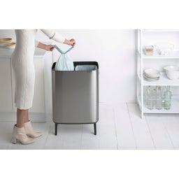 brabantia Bo Touch Bin, 2 x 30 Liter - Matt Steel Fingerprint Proof