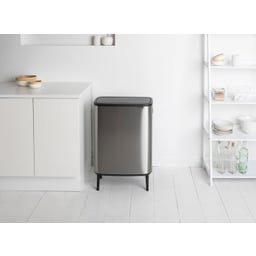 brabantia Bo Touch Bin Hi, 60 Liter - Matt Steel Fingerprint Proof