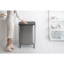 brabantia Bo Touch Bin Hi, 60 Liter - Matt Steel Fingerprint Proof