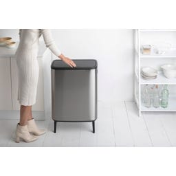 brabantia Bo Touch Bin Hi, 60 Liter - Matt Steel Fingerprint Proof