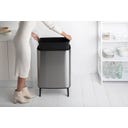 brabantia Bo Touch Bin Hi, 60 Liter - Matt Steel Fingerprint Proof