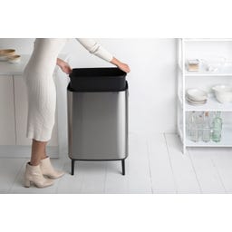 brabantia Bo Touch Bin Hi, 60 Liter - Matt Steel Fingerprint Proof
