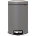 Newicon 12-litrowy pojemnik na śmieci z plastikowym wkładem - Mineral Concrete Grey