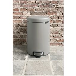 Newicon 12-litrowy pojemnik na śmieci z plastikowym wkładem - Mineral Concrete Grey