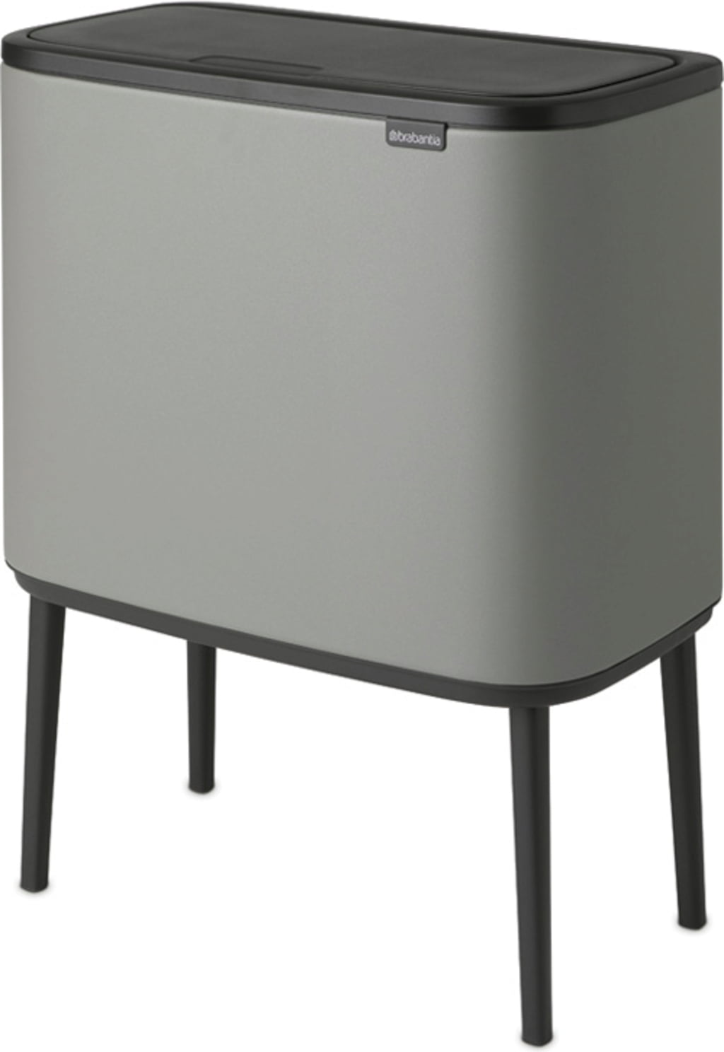 Bo Touch Bin 3x11 Litre with 3 Plastic Liners - Mineral Concrete Grey