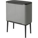 Bo Touch Bin 3x11 Litre with 3 Plastic Liners - Mineral Concrete Grey