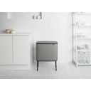 Bo Touch Bin 3x11 Litre with 3 Plastic Liners - Mineral Concrete Grey