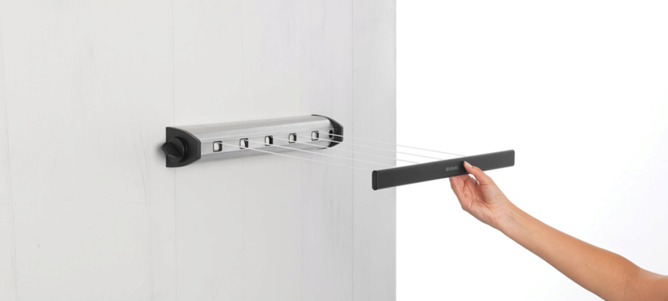 brabantia Enrouleur de Corde à Linge, 22 mètres - Acier inox