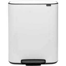 brabantia Bo Pedal Bin, 2 x 30L - White