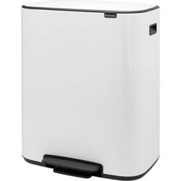 brabantia Bo Pedal Bin, 2 x 30L - White