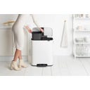 brabantia Bo Pedal Bin, 2 x 30L - White