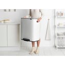 brabantia Bo Pedal Bin, 2 x 30L - White