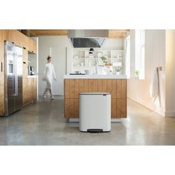 brabantia Bo Pedal Bin, 2 x 30L - White