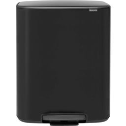 brabantia Bo Pedal Bin, 2 x 30L - Matt Black