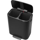 brabantia Bo Pedal Bin, 2 x 30L - Matt Black