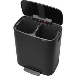 brabantia Bo Pedal Bin, 2 x 30L - Matt Black