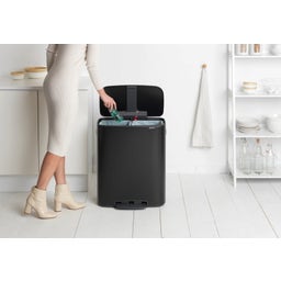 brabantia Bo Pedal Bin, 2 x 30L - Matt Black