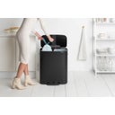 brabantia Bo Pedal Bin, 2 x 30L - Matt Black