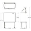 brabantia Bo Touch Bin 36 L avec Seau - Champagne