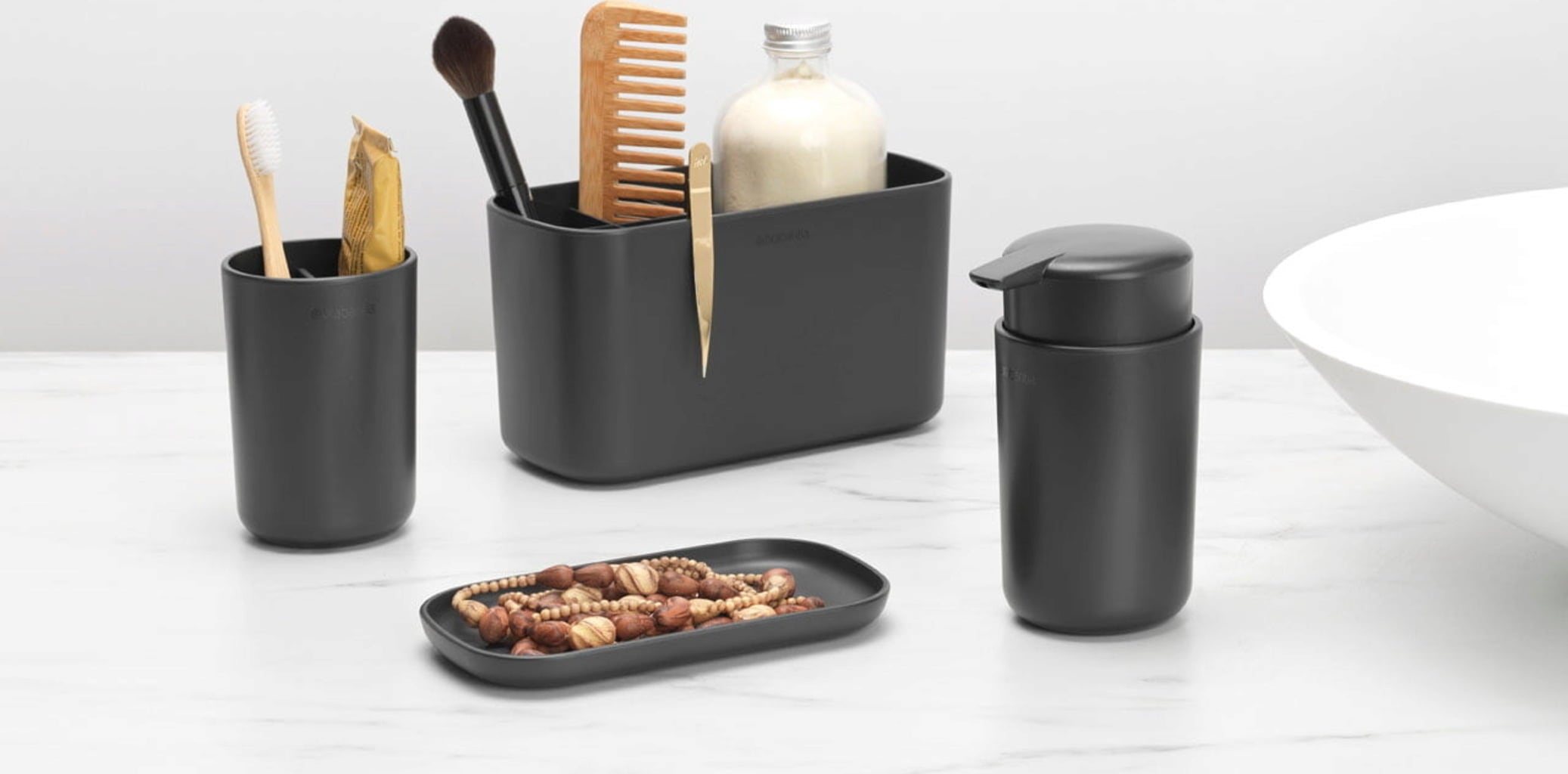 brabantia ReNew Zahnbürstenhalter - Dark Grey