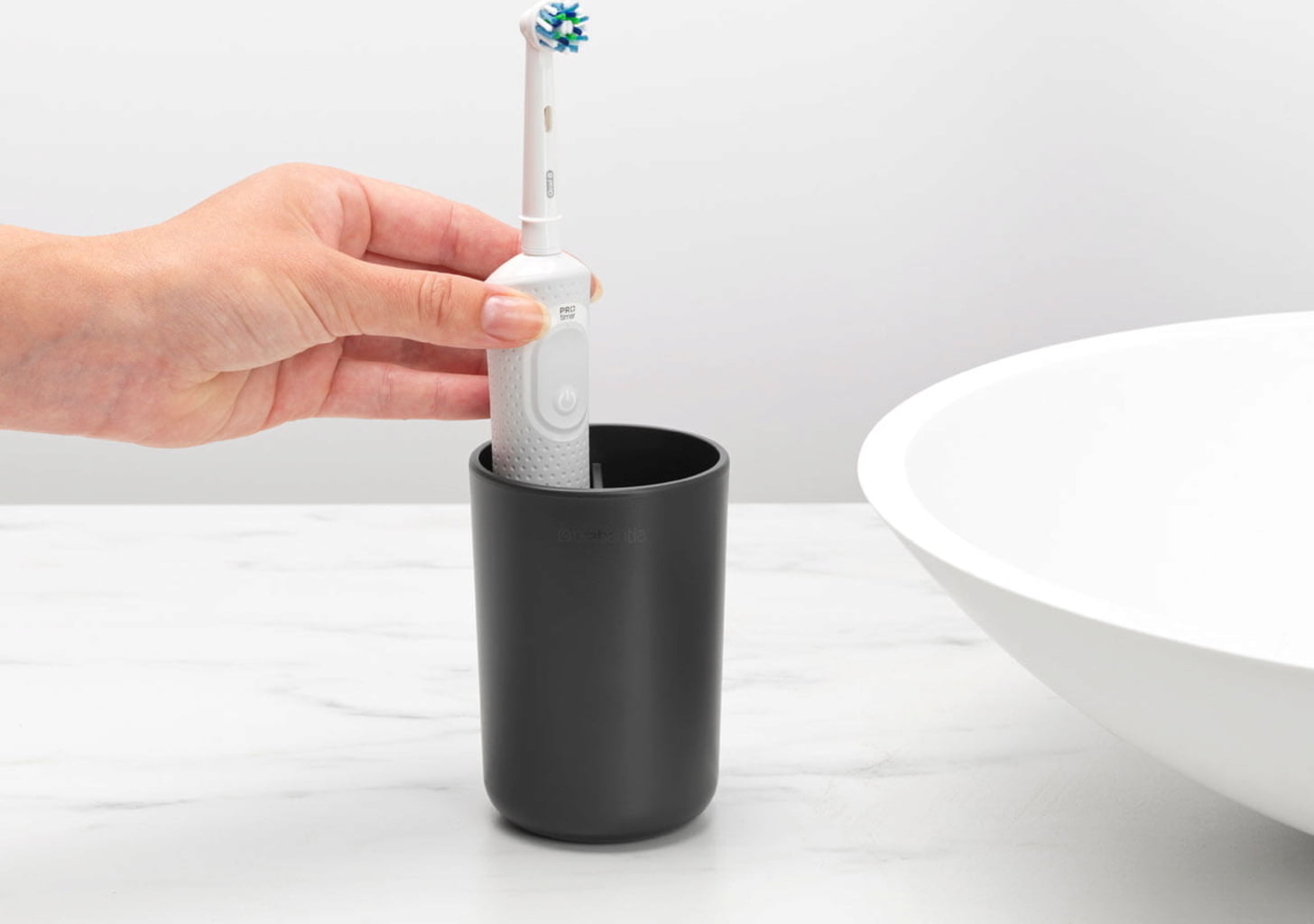 brabantia ReNew Zahnbürstenhalter - Dark Grey