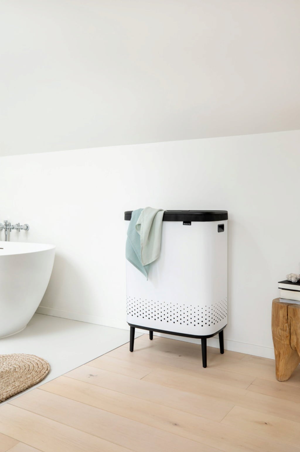 brabantia Bo Hamper Hi, 2 x 45L - White