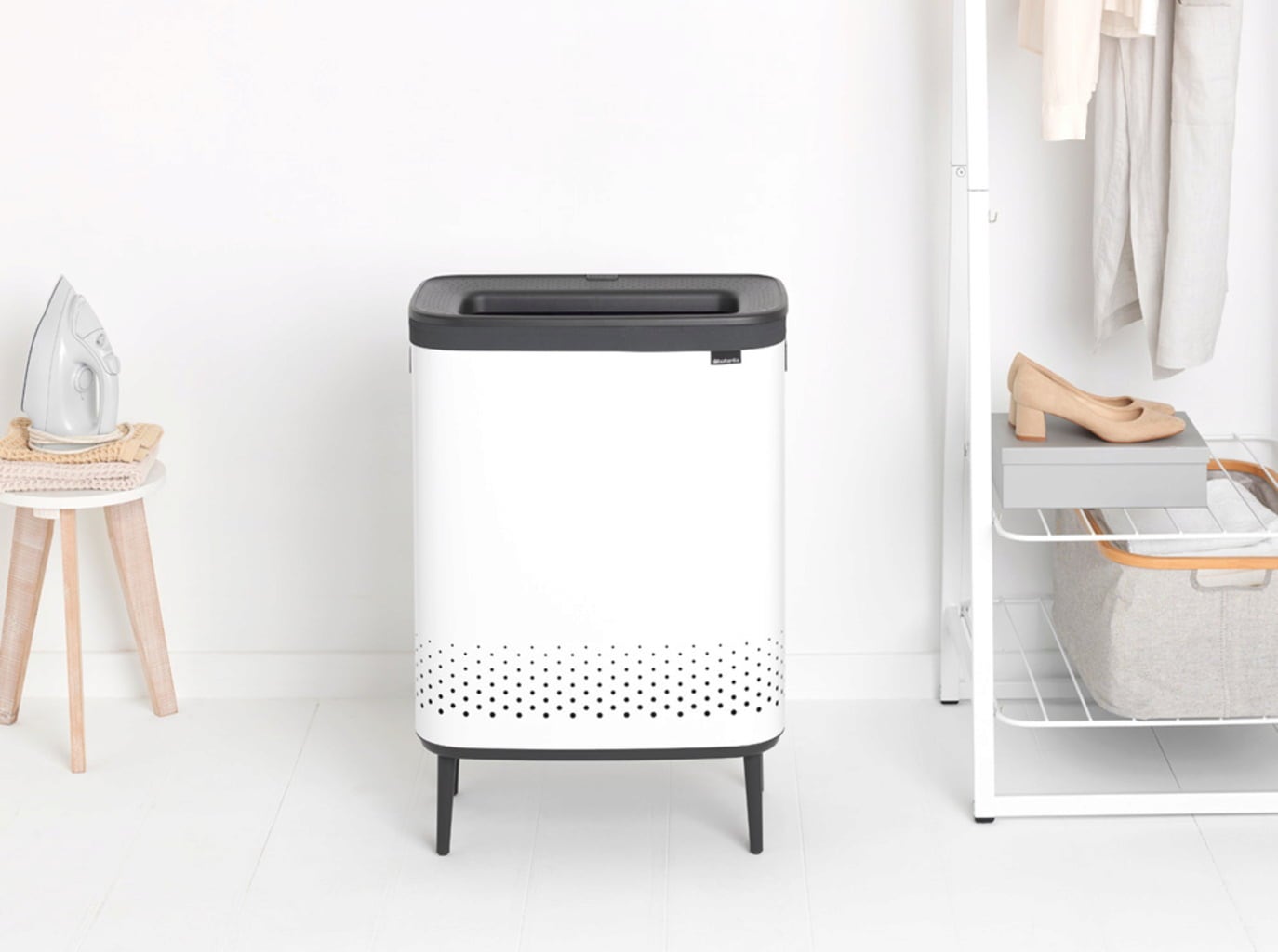 brabantia Bo Hamper Hi, 2 x 45L - White