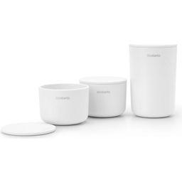 brabantia Pots de Stockage, Lot de 3 - Blanc