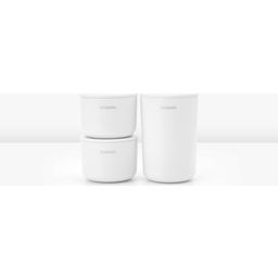 brabantia Pots de Stockage, Lot de 3 - Blanc