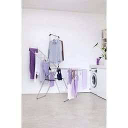 brabantia HangOn Droogrek met Stang, 25 Meter - Metallic Grey