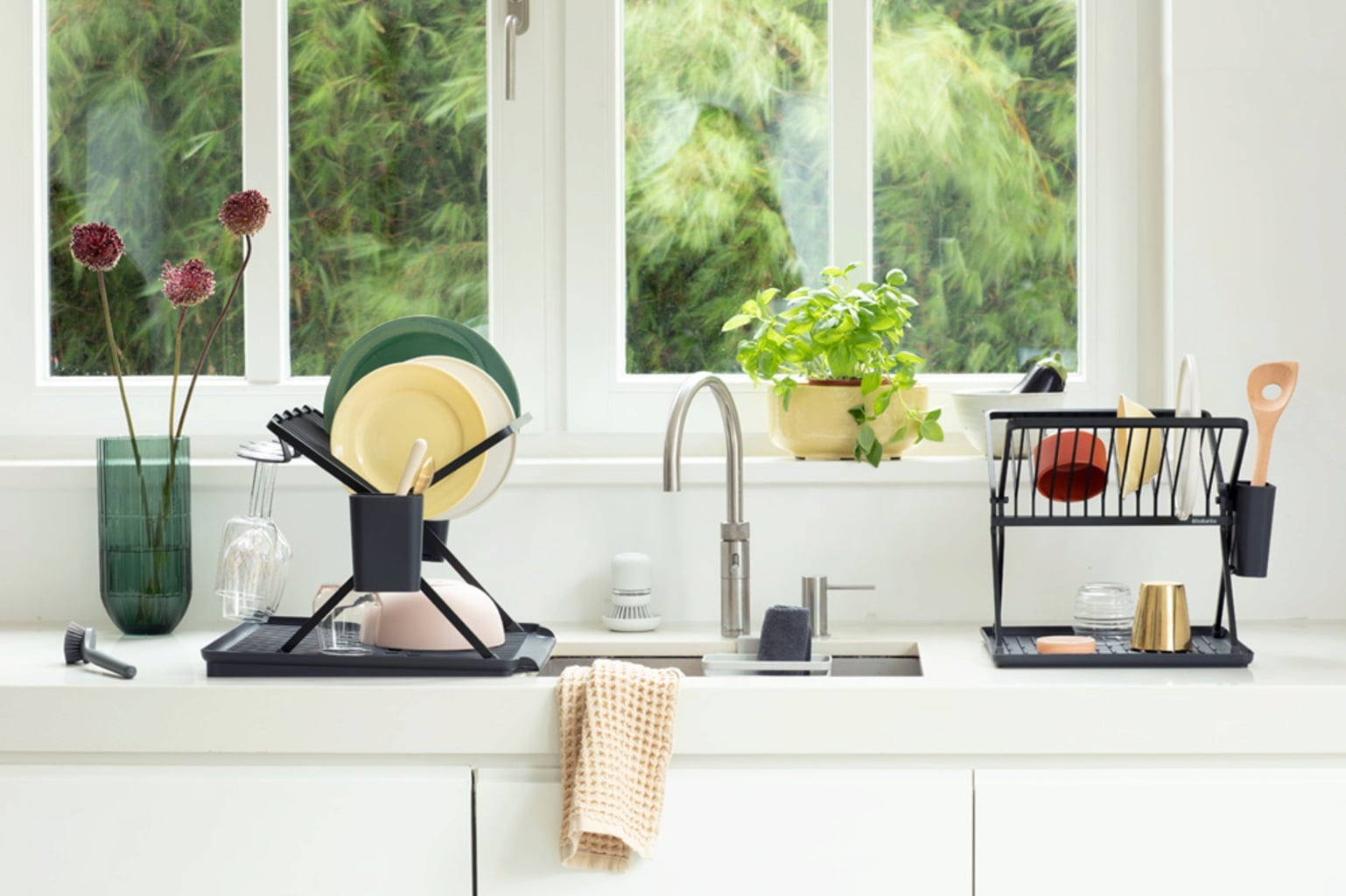 brabantia Foldable Draining Rack - Dark Grey