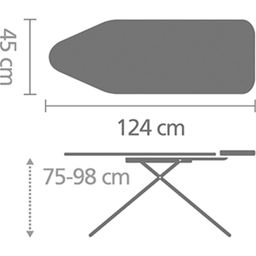 Tabla de Planchar C con Soporte Retráctil + Tendedero - 1 pieza