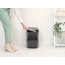 brabantia Sort & Go Stackable Waste Bin - Grey