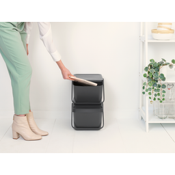 brabantia Sort & Go - Stapelbarer Mülleimer - Grey