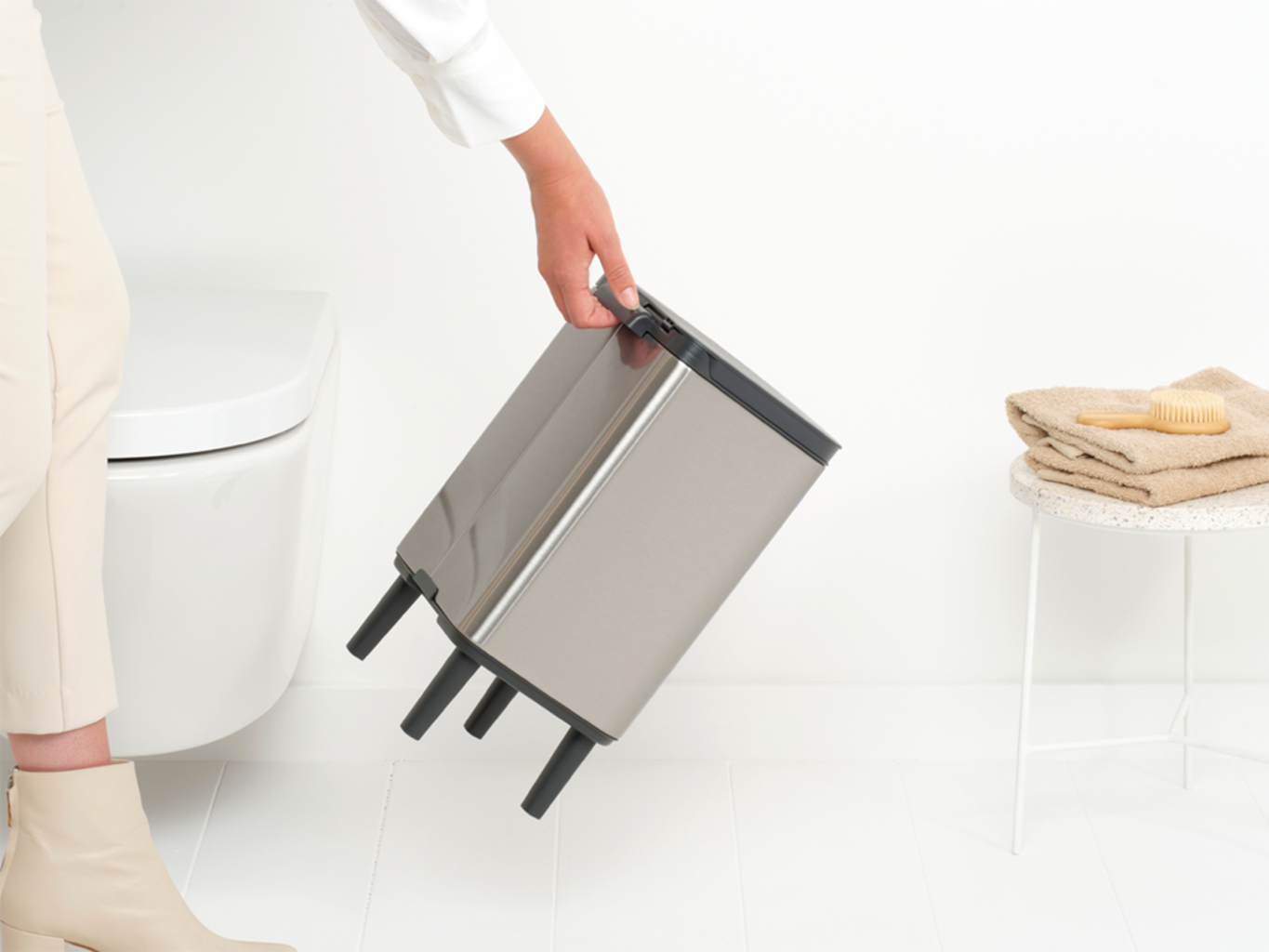 brabantia Bo Waste Bin Hi, 7 L - Matt Steel