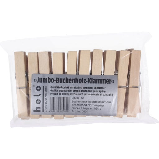 Bürstenhaus Redecker Mollette da Bucato con Molla a Spirale - 20 pezzi senza sacchetto di tela