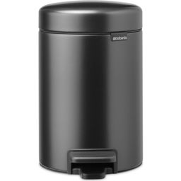 brabantia Newicon Pedal Bin 3 L with Plastic Liner - Confident Grey