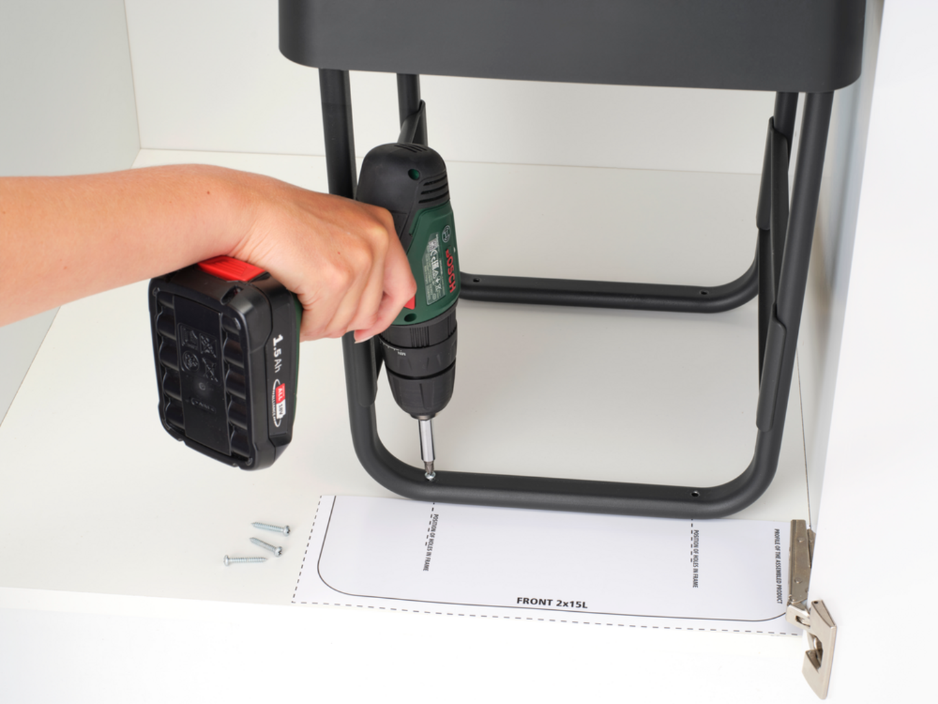 brabantia Poubelle Intégrée - Sort & Go - 2 x 15 L