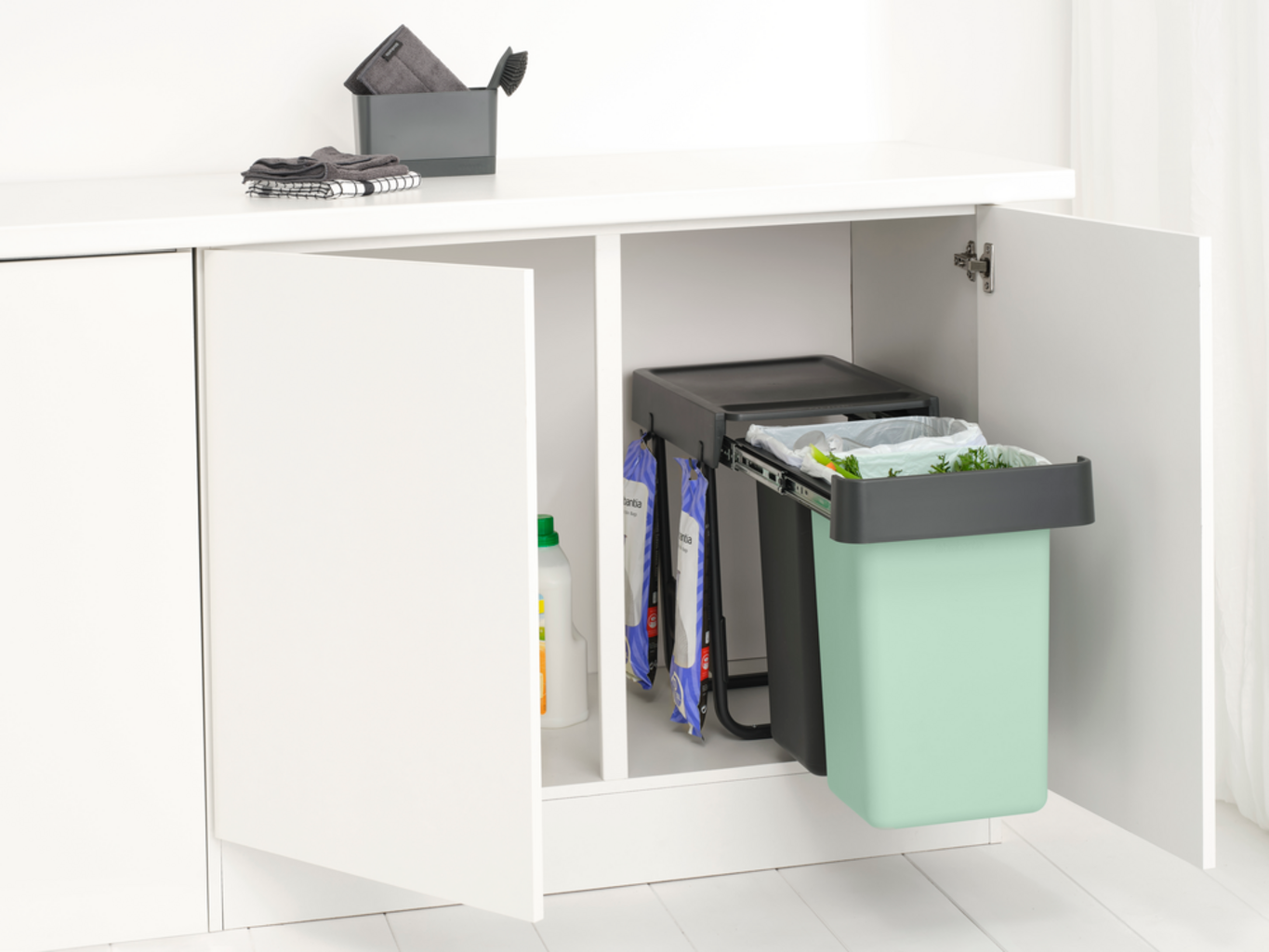 brabantia Poubelle Intégrée - Sort & Go - 2 x 15 L