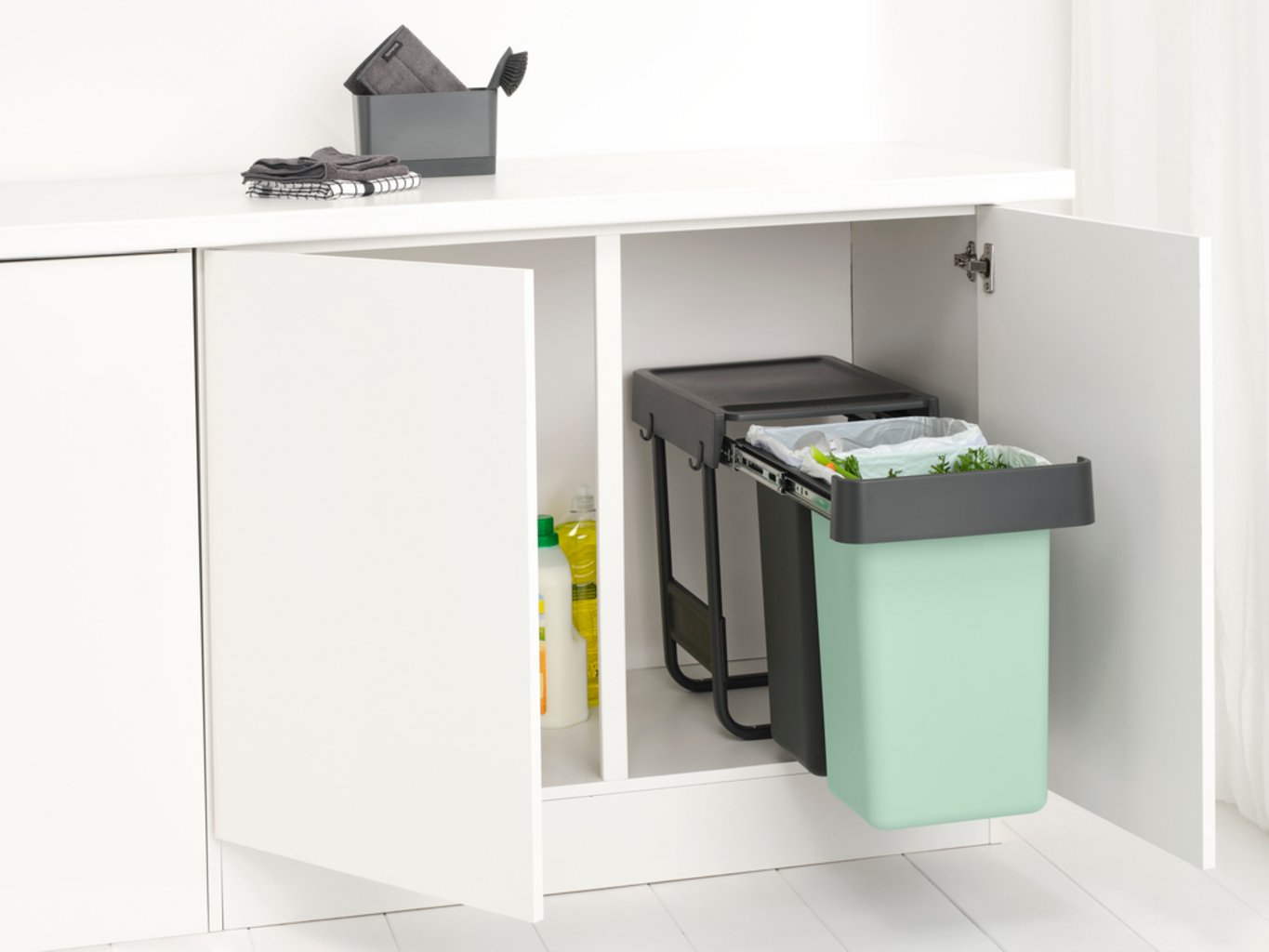 brabantia Poubelle Intégrée - Sort & Go - 2 x 15 L